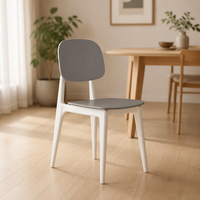 Chaise de salle à manger moderne en plastique épaissi, simple et créative, empilable, démontable, pour la maison et la restauration, avec dossier
