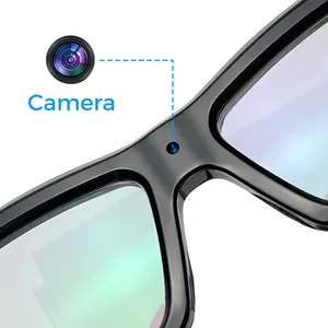 高品质高清1080P 4k无线BT5.0相机眼镜视频录制运动太阳镜带相机眼镜