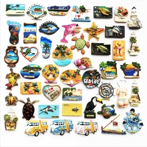 Ensemble d'aimants de réfrigérateur en résine, thème île tropicale, souvenir de vacances, décoration intérieure - Product Image 1
