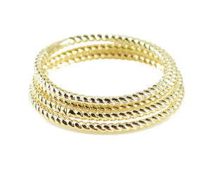 Anillos de joyería chapados en oro de 18K para mujer, nudillos finos apilables de Plata de Ley 925 - Product Image 4