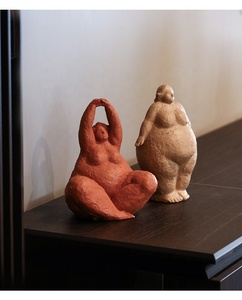 Estatua de Resina Abstracta de Hombre <span class=keywords><strong>Gordo</strong></span> con Logotipo Personalizado, Decoración para el Hogar de Halloween y Navidad, Diseño de Animal Pintado a Mano - Product Image 3