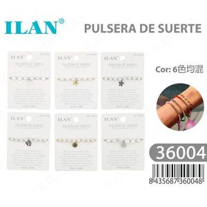 Braccialetto Portafortuna Ilan, 6 Colori Misti, Gioiello di Moda con Charm Portafortuna - Product Image 1
