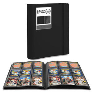Custom Large-capacity Black 9 Pocket pok mon Trading Card Binder