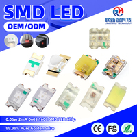 Puce LED Super brillante blanc froid 0603 SMD 0.06w 2mA montage en surface 1608 diode électroluminescente