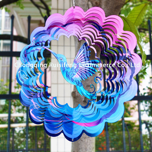 Molinetes de Viento Cinéticos Colgantes, Adornos Artísticos Colgantes para Decoración de Jardín, Patio y Balcón, Colibrí - Product Image 4