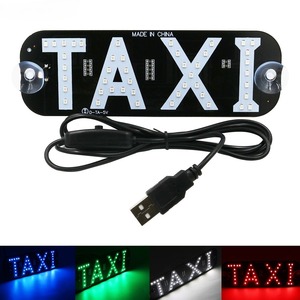 Đèn báo hiệu taxi 12V LED, có cổng USB, biển hiệu xe taxi trống, trang trí xe hơi - Product Image 2