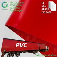 Tissu de bâche pour camion en polyester tissé laminé PVC imperméable 500D 600D 1000D, robuste, résistant aux produits chimiques et ignifuge