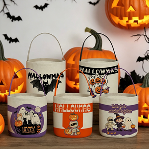 Bolsa <span class=keywords><strong>de</strong></span> Dulces Personalizada para Niños, Bolsa <span class=keywords><strong>de</strong></span> Lona con Diseño <span class=keywords><strong>de</strong></span> <span class=keywords><strong>Calabaza</strong></span> <span class=keywords><strong>de</strong></span> Halloween, para Decoración Festiva - Product Image 1