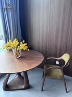 Fauteuil en bois massif simple et moderne avec dossier, chaise de salle à manger pour restaurant, maison, bureau