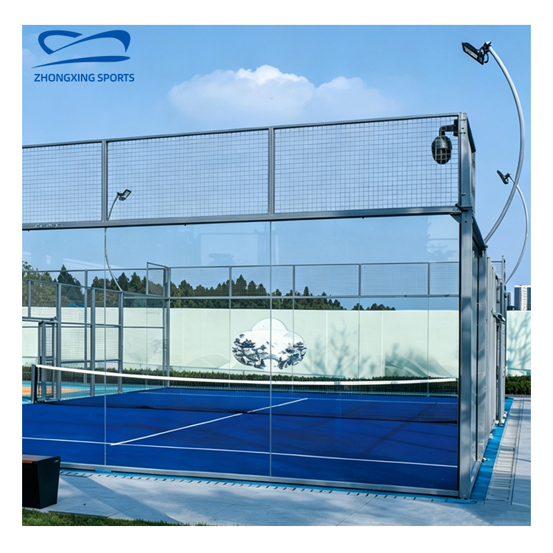 One Stop Solution Professional Panoramic Padel Court Equipment Indoor/Outdoor Paddle Tennis Court For Players
