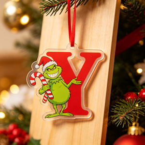 Nouveauté transfrontalière créative : Décorations en plastique plates de 26 lettres pour sapin de Noël, maison, fête, cadeau, vente en gros - Product Image 4