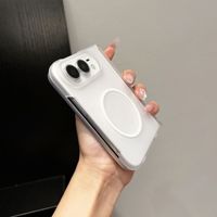 Étui de protection rigide transparent mat magnétique avec chargement sans fil pour iPhone 18 Duo, protection anti-chute à axe central