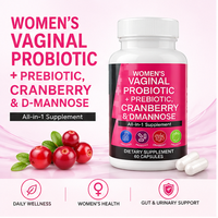 Capsules Probiotiques pour Femmes, Extrait de Canneberge, D-Mannose, Santé Vaginale, Soutien des Voies Urinaires, Complément Alimentaire, Marque Privée OEM ODM