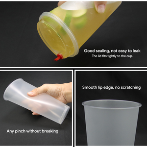 Tasse en plastique recyclable jetable de moulage par injection de 22oz pp avec le couvercle - Product Image 3