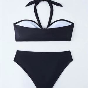 Conjunto de Bikini Deportivo Personalizado 2023 para Mujer, Sujetador Push-Up, Dos Piezas, Poliéster/Nailon de Secado Rápido, Servicio OEM, Ropa de Playa - Product Image 4