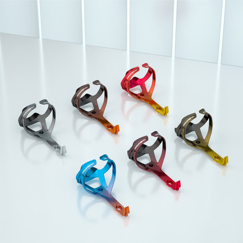 2025new Cheap Rainbow Color Bicycle Bottle Cage Mtb Plastic Water Bike Bottle Cage Electroplating Mount Bike Bottle Cages