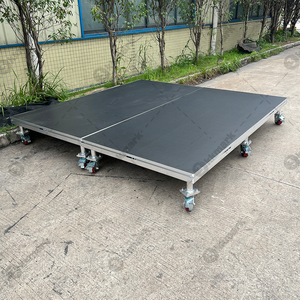 Kkmark scuola concerto chiesa hotel esposizione attrezzature evento in alluminio esagono superficie palco con ruote - Product Image 3