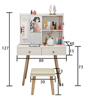 Table de maquillage nordique pour chambre à coucher, petite, simple, tendance, moderne et minimaliste