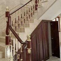 Rampe d'escalier simple en alliage d'aluminium et de magnésium, écologique, résistante à l'eau, durable, pour escalier duplex en hauteur, en métal