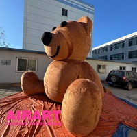 Tissu en peluche doux couleur chocolat ours en peluche gonflable ballon ours géant pour enfants jardin événement décor