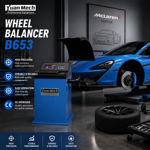 Équilibreuse <span class=keywords><strong>de</strong></span> roues Yuan Mech B653 <span class=keywords><strong>homologuée</strong></span> CE, pour roues <span class=keywords><strong>de</strong></span> voiture <span class=keywords><strong>de</strong></span> 10 à 24 pouces, avec grande plateau <span class=keywords><strong>de</strong></span> stockage <span class=keywords><strong>de</strong></span> poids - Product Image 1