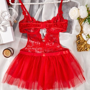 New Hot Selling Lace Cute Perspective Transparent Sexy Underwear Pure Desire Backless Dress Set for Women's Clothing - Product Image 2