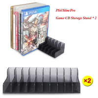 Support de rangement pour disques CD Dobe TP4-1813, 2 pièces/ensemble, pour PS4 Slim Pro, support pour disques de jeu
