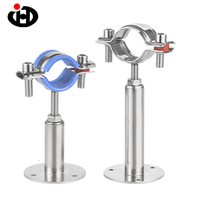 Support de tuyau en acier inoxydable 304, pince de fixation pour tuyau de gaz et d'eau, serre-tuyau réglable