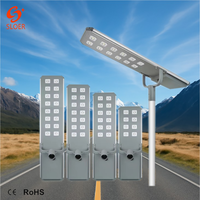 Réverbère solaire intégré de bonne qualité avec le capteur de mouvement extérieur imperméable Ip67 actionné par poteau de lampe LED