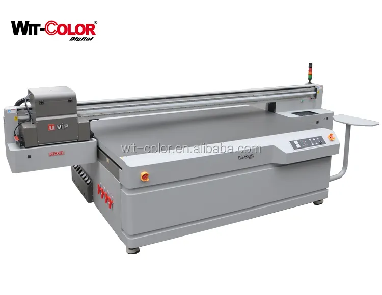 Wit-Color 2.5m*1.3m printing size 3D embossed Industrial Led UV printer for metal;wood;glass;ceramic;board;acrylic;pvc,