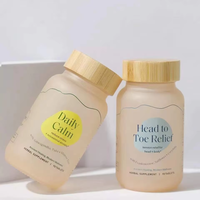 Bouteilles en verre à large ouverture vides de 50 ml, 80 ml, 100 ml, 120 ml, 150 ml, 200 ml, 250 ml avec bouchon à vis en métal pour vitamines