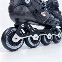 Patins à roulettes pour adultes, hommes et femmes, réglables, agressifs, durables, cadre en polyuréthane et carbone, roulements ABEC-9, haute performance, noirs