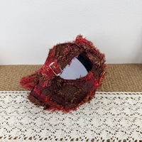 Casquette de baseball vintage à bords bruts à carreaux pour femme, chapeau de soleil unique, cool et polyvalent, à visière structurée et incurvée, unisexe