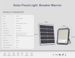 Reflector <span class=keywords><strong>Solar</strong></span> de Aluminio con Sensor de Radar, Impermeable, 60W <span class=keywords><strong>100W</strong></span> 200W 300W 500W 800W 1200W 1500W, Luz Exterior - Product Image 5