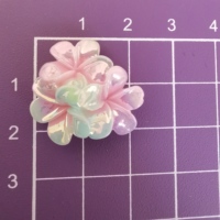 100 Piezas de Flores de Resina Planas Mixtas, Decoración Colorida Transparente para Scrapbooking, Manualidades, Joyería, Decoración con Pegamento en Crema