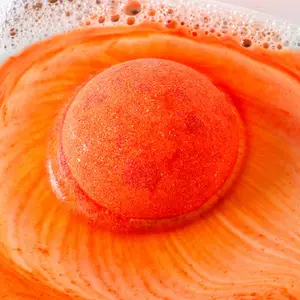 Barang Spot grosir label kemasan oranye manis mandi fizzy tekan dibungkus bom mandi untuk anak-anak rasa mangga bom mandi