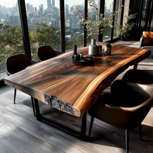 Hotel ristorante tavolo da pranzo in legno Set 8 posti tavolo da pranzo in legno massello - Product Image 1