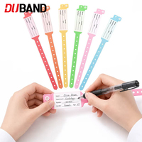 Bracelets d'identification médicale en PVC souple pour patients, étanches, réglables avec fermeture sécurisée