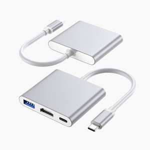 Alta calidad 3 en 1 <span class=keywords><strong>USB3.0</strong></span> C <span class=keywords><strong>HUB</strong></span> HDMI <span class=keywords><strong>Hub</strong></span> Soporte 3 hembra <span class=keywords><strong>USB3.0</strong></span> 4KHDMI PD Puerto Estación de acoplamiento <span class=keywords><strong>HUB</strong></span> - Product Image 1