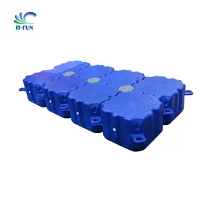 Facile à assembler HDPE flottant ponton cubes en plastique jet flotteur quai flottant cubes