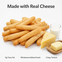 Bâtonnets de fromage 50g – Pack de collations en gros – Biscuits tranchés croustillants et savoureux – Riches en fibres, sans graisses trans, faibles en sel – Vente en gros
