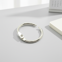 YIWANG usine 20mm métal nickelé argent livre à feuilles mobiles reliure à anneaux