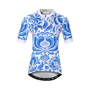 Maillot de Ciclismo Personalizado con Patrón Cerámico Oriental, Sublimación con Tinta Azul Vintage, Ropa con Tecnología Anti-Olor para el Desplazamiento Diario en la Ciudad - Product Image 1