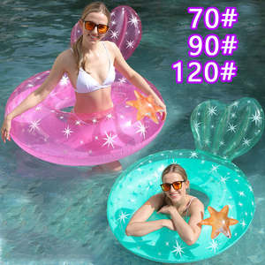 New Mermaid Swimming Ring Printed Back <b>Float</b> Ring Water Supplies <b>Inflatable</b> Swimming Ring - Product Image 4