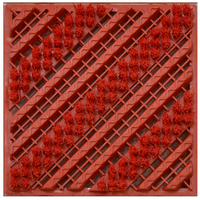 Tapis de porte en plastique brosse anti-dérapant tapis creux trois en un emboîtement triade tapis de tuiles modulaires