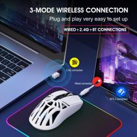 Pabrik Mouse OEM Grosir Mouse Nirkabel Tri Mode Koneksi +2.4G untuk Kantor dan Gaming