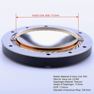 YOTO <span class=keywords><strong>Altec</strong></span> 288 291 299 Bobina de Voz de Titanio de Alta Calidad de 800 Vatios y 8 Ohmios 72.2 Hf - Product Image 4
