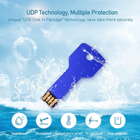 Individuell Gravierter USB2.0/3.0 Wasserfester Metall-USB-Stick Schlüsselanhänger Großhandel Werbe-Firmengeschenk 16GB