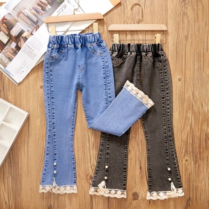 <span class=keywords><strong>Jeans</strong></span> in Denim di Cotone per Ragazze, Stile Casual Primaverile e Autunnale, Design Bohémien Stampato per Ragazze Più Mature - Product Image 4
