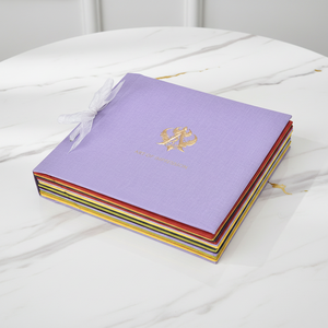 Album photo personnalisé en tissu, pages intérieures multicolores, logo en feuille d'or - Product Image 3